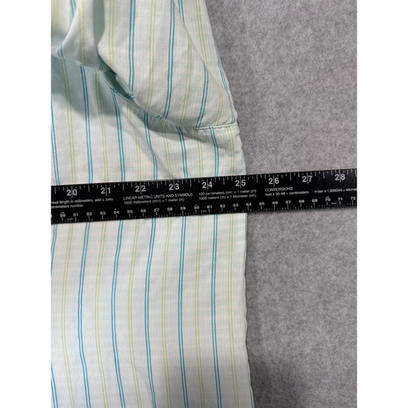 Studio Works Wrinkle Free Striped 3/4 Sleeve Button Down Shirt 2X - Picture 7 of 10
